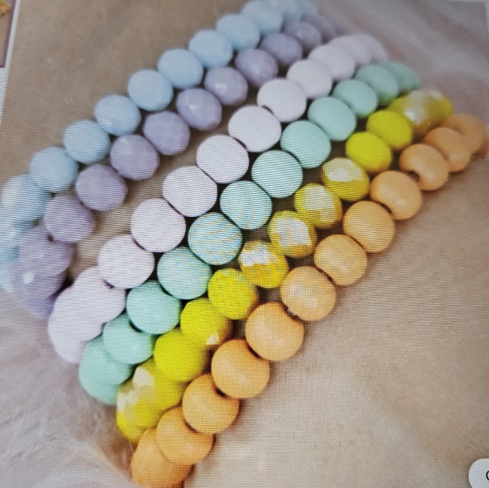 A Girl Thing Pastel Beaded Bracelets Set